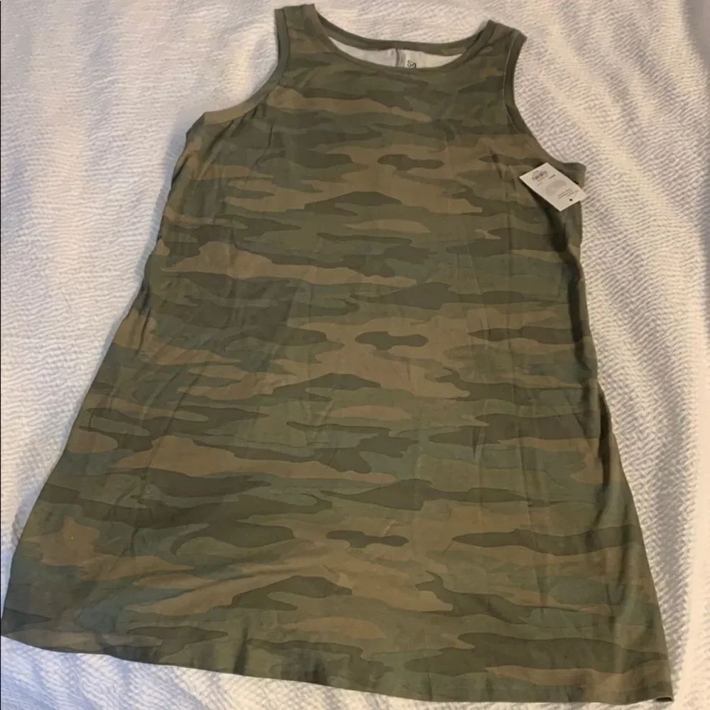 SO Green and Brown Camouflage Tunic dress
